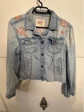 Embroidered Denim Jacket sz med